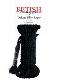 Черная веревка для фиксации Deluxe Silky Rope - 9,75 м. - Pipedream - купить с доставкой в Туле