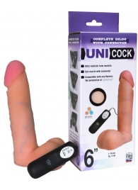 Фаллическая насадка Харнесс UNICOCK 6  с вибрацией - 18 см. - LOVETOY (А-Полимер) - купить с доставкой в Туле