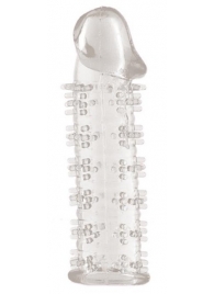 Гелевая прозрачная насадка с шипами - 12 см. - Toyfa Basic - в Туле купить с доставкой