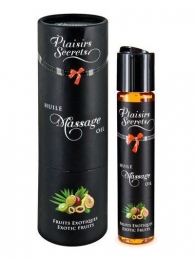 Массажное масло с ароматом экзотических фруктов Huile de Massage Gourmande Fruits Exotiques - 59 мл. - Plaisir Secret - купить с доставкой в Туле