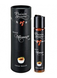 Массажное масло с ароматом крем брюле Huile de Massage Gourmande Creme Brulée - 59 мл. - Plaisir Secret - купить с доставкой в Туле