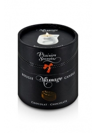 Массажная свеча с ароматом шоколада Bougie de Massage Gourmande Chocolat - 80 мл. - Plaisir Secret - купить с доставкой в Туле