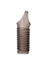 Дымчатая насадка с рёбрышками и подхватом мошонки ToyFa XLover - 12,5 см. - ToyFa - в Туле купить с доставкой