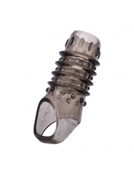 Открытая дымчатая насадка с точками и рёбрами ToyFa XLover - 11,5 см. - ToyFa - в Туле купить с доставкой