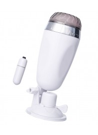 Мастурбатор-вагина в белой колбе с присоской и встраиваемой вибропулей - A-toys - в Туле купить с доставкой