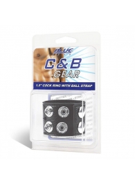 Ремень на член и мошонку 1.5  Cock Ring With Ball Strap - BlueLine - купить с доставкой в Туле