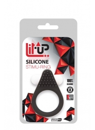 Чёрное эрекционное кольцо LIT-UP SILICONE STIMU RING 1 BLACK - Dream Toys - в Туле купить с доставкой