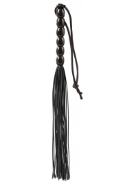 Чёрная мини-плеть из резины Rubber Mini Whip - 22 см. - Blush Novelties - купить с доставкой в Туле