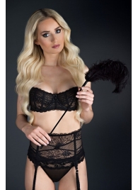 Стек с большим чёрным пером Large Feather Tickler - 65 см. - Blush Novelties - купить с доставкой в Туле