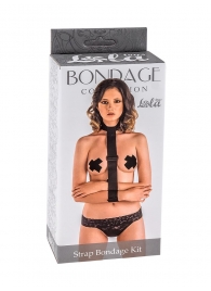Ошейник с длинной лентой и наручниками Strap Bondage Kit Plus Size - Lola Games - купить с доставкой в Туле