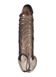 Дымчатая фаллическая насадка с подхватом и закрытой головкой - 16,2 см. - ToyFa - в Туле купить с доставкой