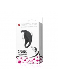Чёрное эрекционное кольцо с вибрацией Rabbit Vibrator - Baile - в Туле купить с доставкой