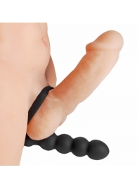 Насадка для двойного проникновения Double Fun Cock Ring with Double Penetration Vibe - XR Brands - в Туле купить с доставкой