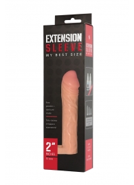 Телесная насадка-удлинитель Extension sleeve с подхватом - 17 см. - Sitabella - в Туле купить с доставкой