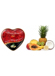 Массажная свеча с ароматом экзотических фруктов Bougie Massage Candle - 35 мл. - Plaisir Secret - купить с доставкой в Туле