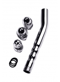 Металлический анальный душ с тремя насадками - ToyFa - купить с доставкой в Туле