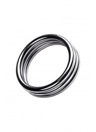 Металлическое эрекционное кольцо с рёбрышками размера L - ToyFa - в Туле купить с доставкой