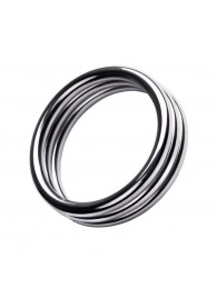 Металлическое эрекционное кольцо с рёбрышками размера L - ToyFa - в Туле купить с доставкой