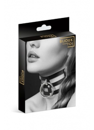 Чёрный тройной чокер с большим кольцом - Bijoux Pour Toi - купить с доставкой в Туле