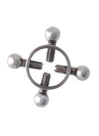 Серебристые зажимы для сосков на винтах - ToyFa - купить с доставкой в Туле