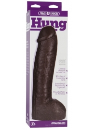Большая насадка для трусиков Vac-U-Lock Realistic Hung - 31,7 см. - Doc Johnson - купить с доставкой в Туле