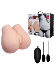 Реалистичный мастурбатор с вибрацией и двумя тоннелями - вагиной и анусом - Baile - в Туле купить с доставкой