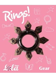 Чёрное эрекционное кольцо Rings Gear - Lola Games - в Туле купить с доставкой