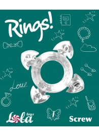 Прозрачное эрекционное кольцо Rings Screw - Lola Games - в Туле купить с доставкой