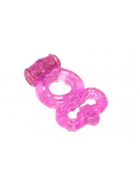 Розовое эрекционное кольцо Rings Treadle с подхватом - Lola Games - в Туле купить с доставкой