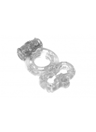 Прозрачное эрекционное кольцо Rings Treadle с подхватом - Lola Games - в Туле купить с доставкой