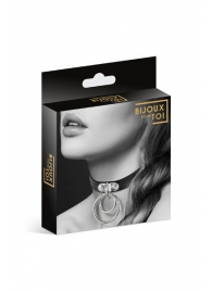 Черный чокер с двумя кольцами - Bijoux Pour Toi - купить с доставкой в Туле