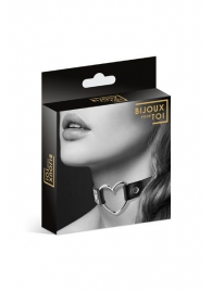 Чёрный чокер с кольцом в форме сердца - Bijoux Pour Toi - купить с доставкой в Туле