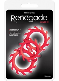 Набор из 3 красных эрекционных колец Renegade Gears - NS Novelties - в Туле купить с доставкой