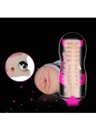 Мастурбатор-вагина Sex In A Can Vibra Vagina Tunnel - Lovetoy - в Туле купить с доставкой