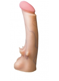 Телесная насадка REAL Standard с усиками на основании - 19 см. - LOVETOY (А-Полимер) - купить с доставкой в Туле