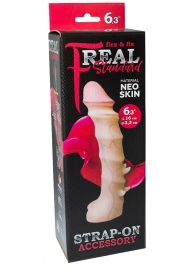 Насадка REAL Standard со спиралевидным узором - 19 см. - LOVETOY (А-Полимер) - купить с доставкой в Туле