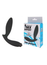Чёрный вибростимулятор простаты Sex Expert Vibe Pleasure - Sex Expert - в Туле купить с доставкой