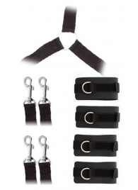 Комплект наручников и поножей LUXURIOUS BED RESTRAINT CUFF SET - Blush Novelties - купить с доставкой в Туле