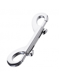Серебристый двухсторонний карабин TOYFA Metal - ToyFa - купить с доставкой в Туле