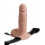 Телесный перезаряжаемый вибрострапон 7  Hollow Rechargeable Strap-on with Balls - 20,3 см. - Pipedream - купить с доставкой в Туле