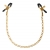 Чёрные с золотом зажимы на соски Gold Chain Nipple Clamps - Pipedream - купить с доставкой в Туле