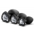 Набор из 3 черных пробок с прозрачным кристаллом-сердечком Bling Plugs Training Kit - Blush Novelties - купить с доставкой в Туле