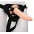 Телесный страпон на черных трусиках STRAP ON REAL DILDO - 20 см. - Dream Toys - купить с доставкой в Туле
