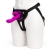 Лиловый страпон Rechargeable Vibrating Strap-On Harness Set - 17,6 см. - Happy Rabbit - купить с доставкой в Туле
