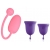 Подарочный набор: розовый тренажер Кегеля Magic Kegel Coach и фиолетовые менструальные чаши - Magic Motion