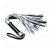 Серебристая плетка Struggle My Flogger с черной ручкой - 45 см. - Lovetoy - купить с доставкой в Туле