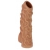 Телесная насадка с венками и открытой головкой Nude Sleeve L - 14 см. - KOKOS - в Туле купить с доставкой