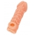 Телесная закрытая насадка с венками Cock Sleeve Size L - 17,6 см. - KOKOS - в Туле купить с доставкой