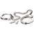 Металлические наручники Metal Leg Cuffs - Pipedream - купить с доставкой в Туле