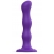 Фиолетовая насадка Strap-On-Me Dildo Geisha Balls size XL - Strap-on-me - купить с доставкой в Туле